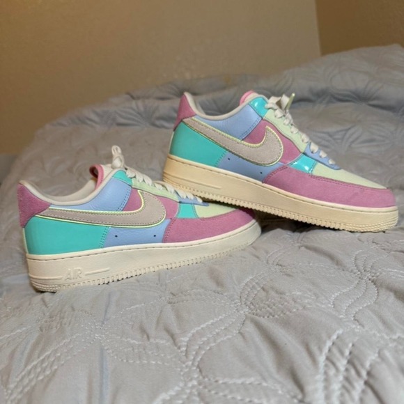 Nike Shoes - Rare Nike Air Force 1 '07 QS Easter Pastel Sneakers Size 7.5
